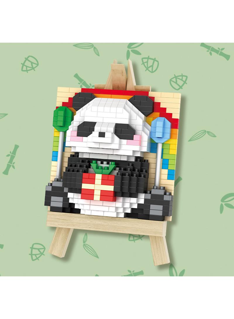 392 Pcs Particle Building Block Panda Hanging Picture Puzzle Toy Girl Gift Tabletop Decoration - Image 1