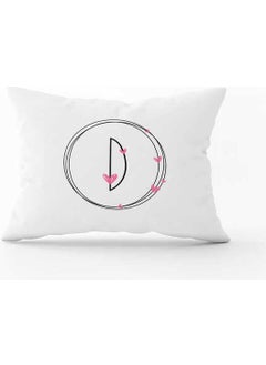 Cango Home Pink Heart and Black Letters Double Sided Digital Printed Throw Pillow COVER-HRF05-D-3550 