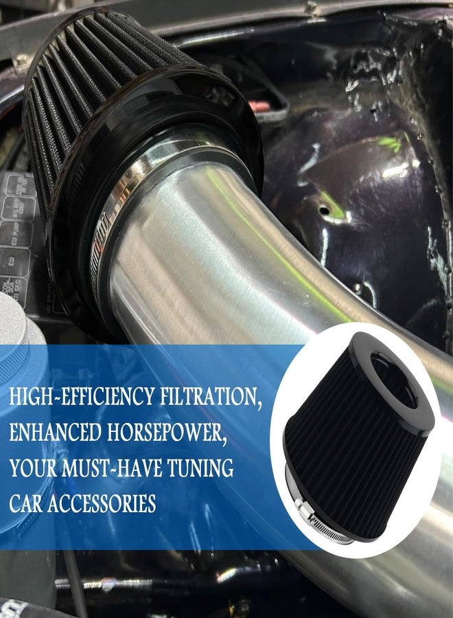 CXCCOI Cold Air Intake Filter with 76,89,102mm Adapter Ring,Round Cone Air Filter for Enhanced Engine Power,High-Performance Cold Air Intake Kit for Most Vehicles - Image 5