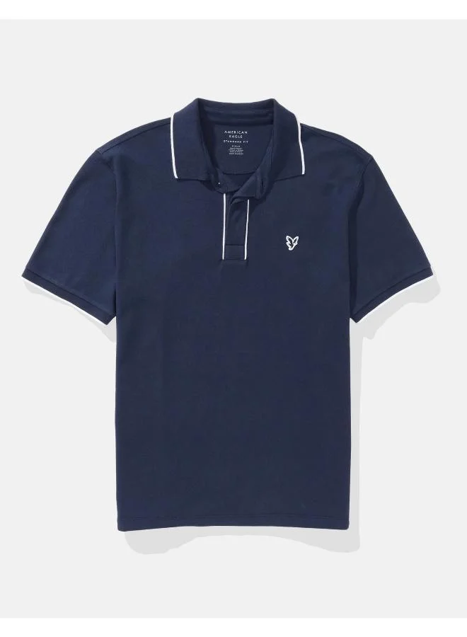 American Eagle Novelty Tipped Polo
