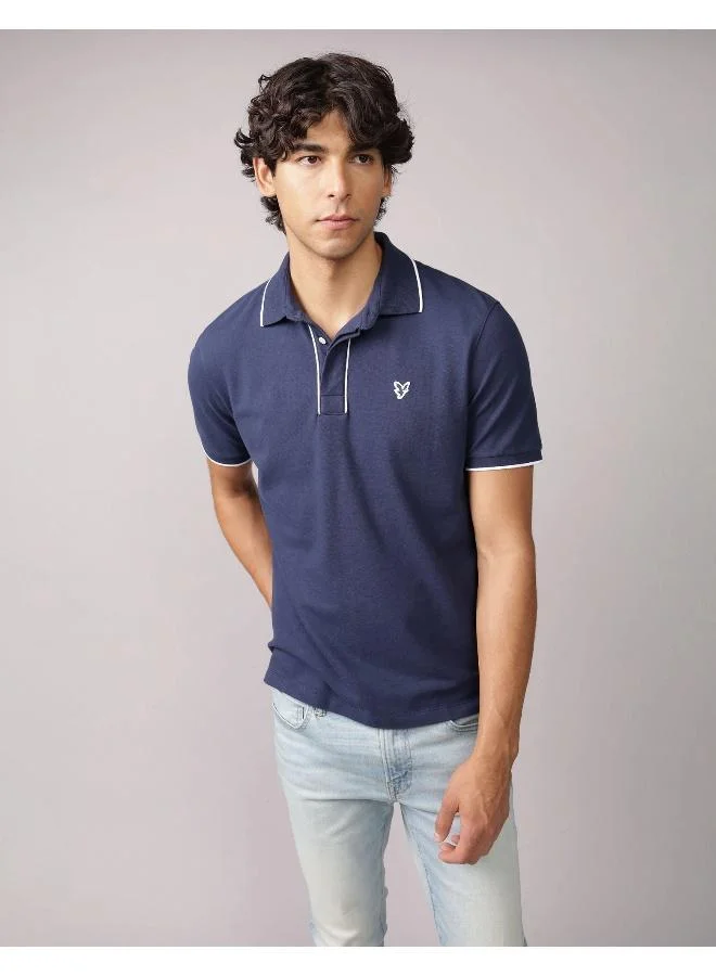 American Eagle Novelty Tipped Polo
