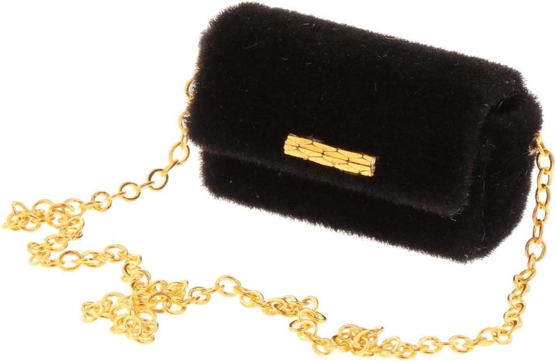 كلاراكو حقيبة ظهر صغيرة لطيفة، حقيبة دمى مصغرة، ألعاب لدمى BJD مقاس 1/6، حقيبة مدرسية، ديكور بيت الدمى، أسود A - Image 1