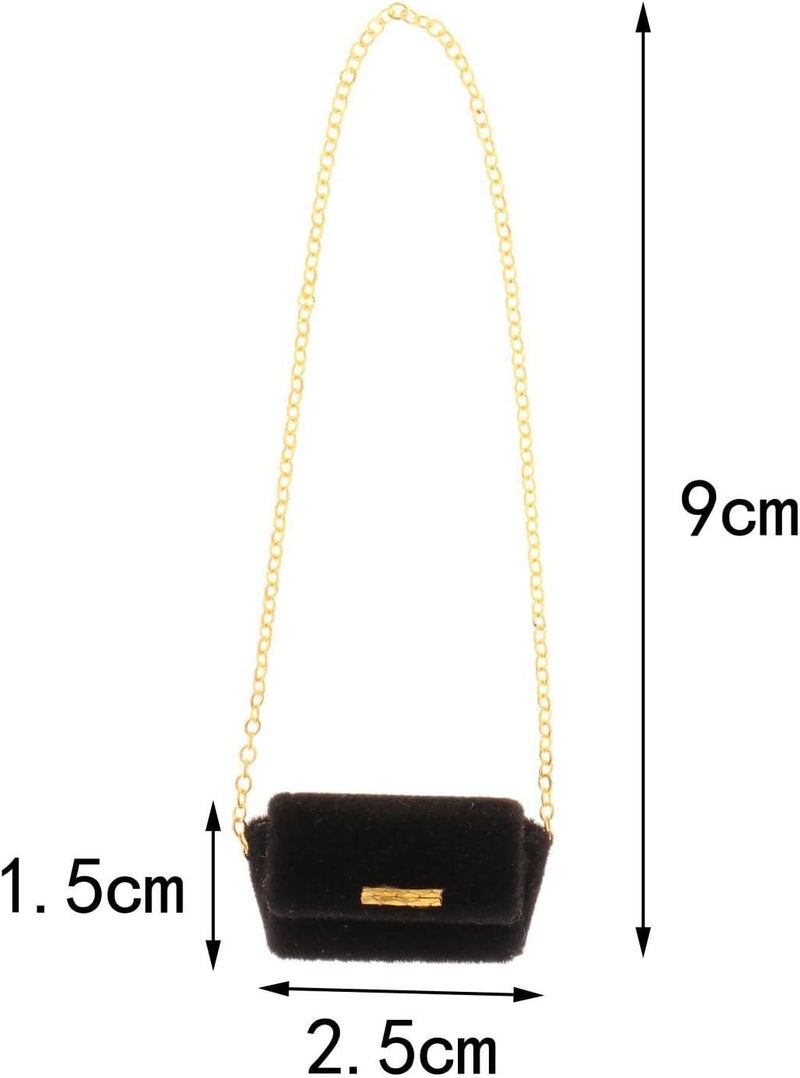 كلاراكو حقيبة ظهر صغيرة لطيفة، حقيبة دمى مصغرة، ألعاب لدمى BJD مقاس 1/6، حقيبة مدرسية، ديكور بيت الدمى، أسود A - Image 2