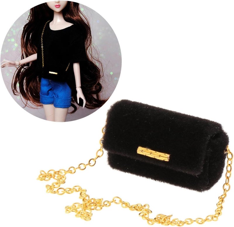 كلاراكو حقيبة ظهر صغيرة لطيفة، حقيبة دمى مصغرة، ألعاب لدمى BJD مقاس 1/6، حقيبة مدرسية، ديكور بيت الدمى، أسود A - Image 4