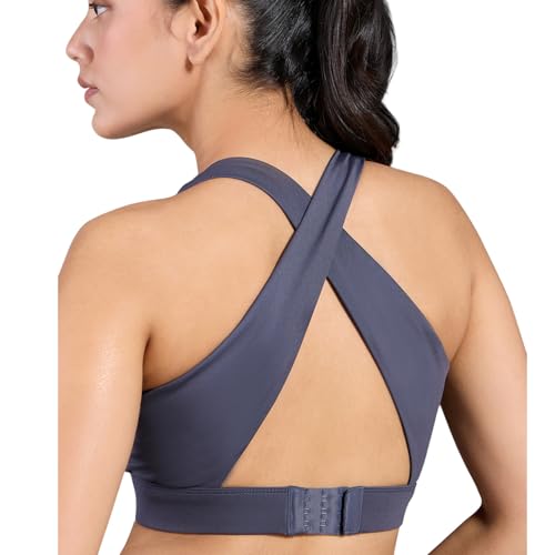 KICA Luxe Crostini Full Coverage and High-Impact Sports Bra for Gym Grey (2XL) - Image 1