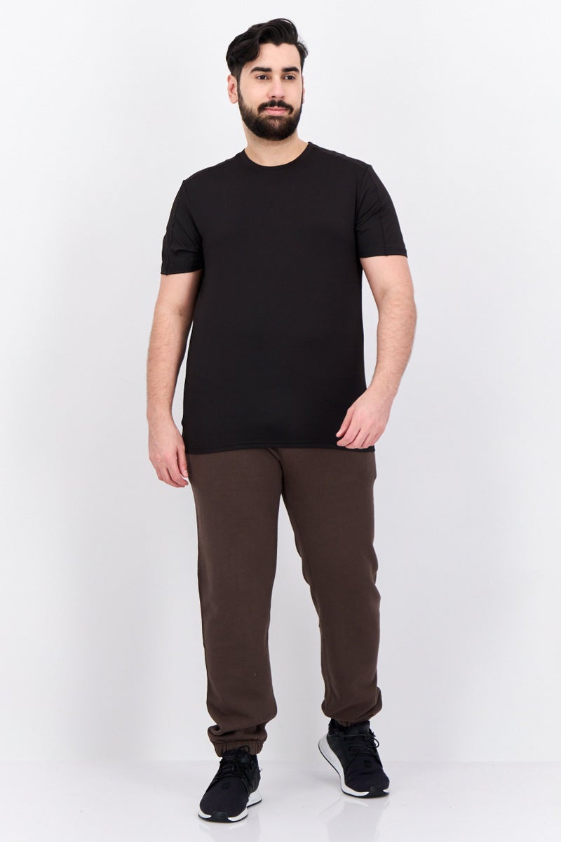 MOTION Men Sportswear Fit Short Sleeve Training T-Shirts, Black - Image 4