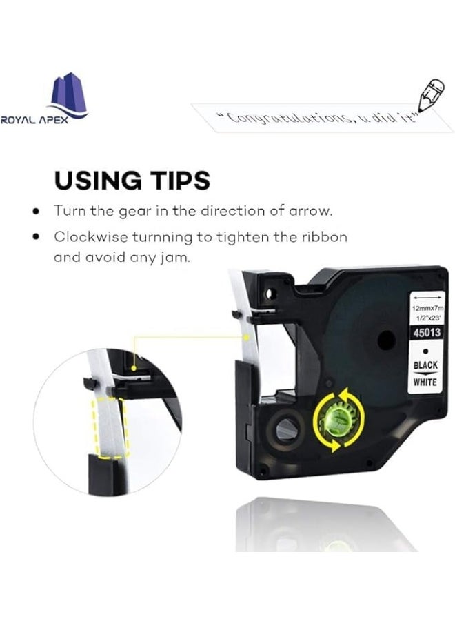 melfi Dymo D1 Compatible Labeling Tape 45013 12Mm X 7M Refills For Labelmanager And Labelwriter Models  - Image 3