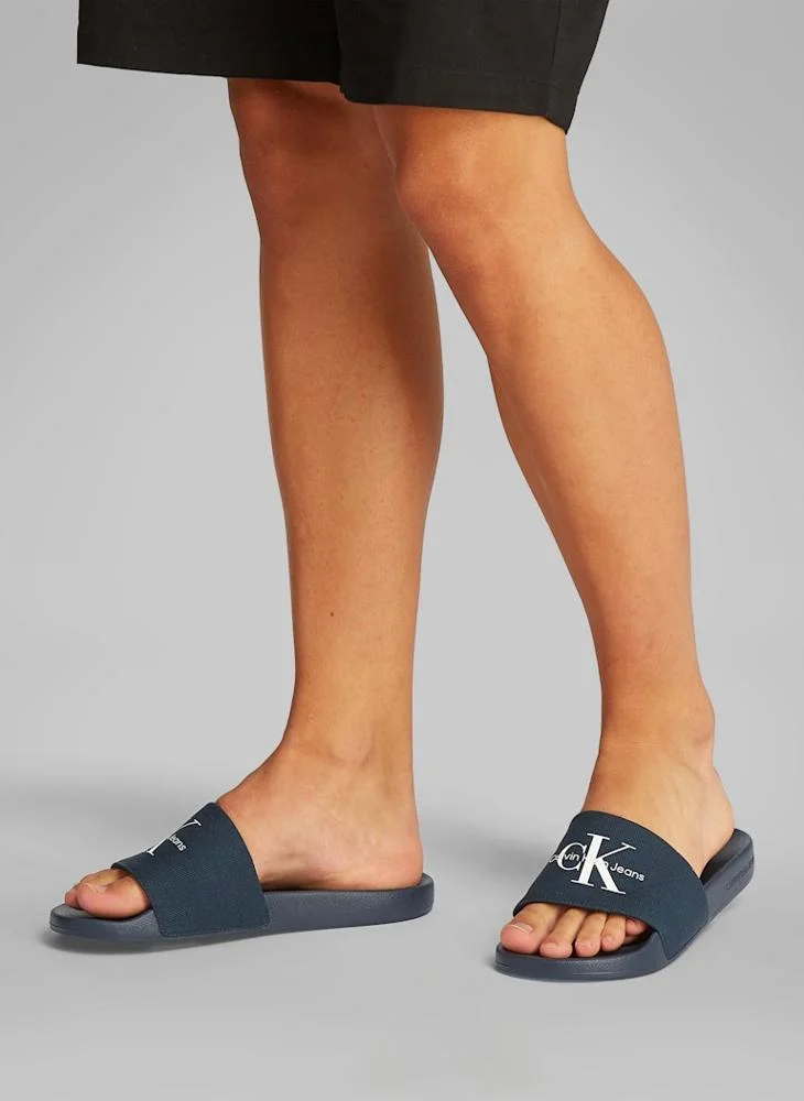 Calvin Klein Jeans Monogram Casual Slides