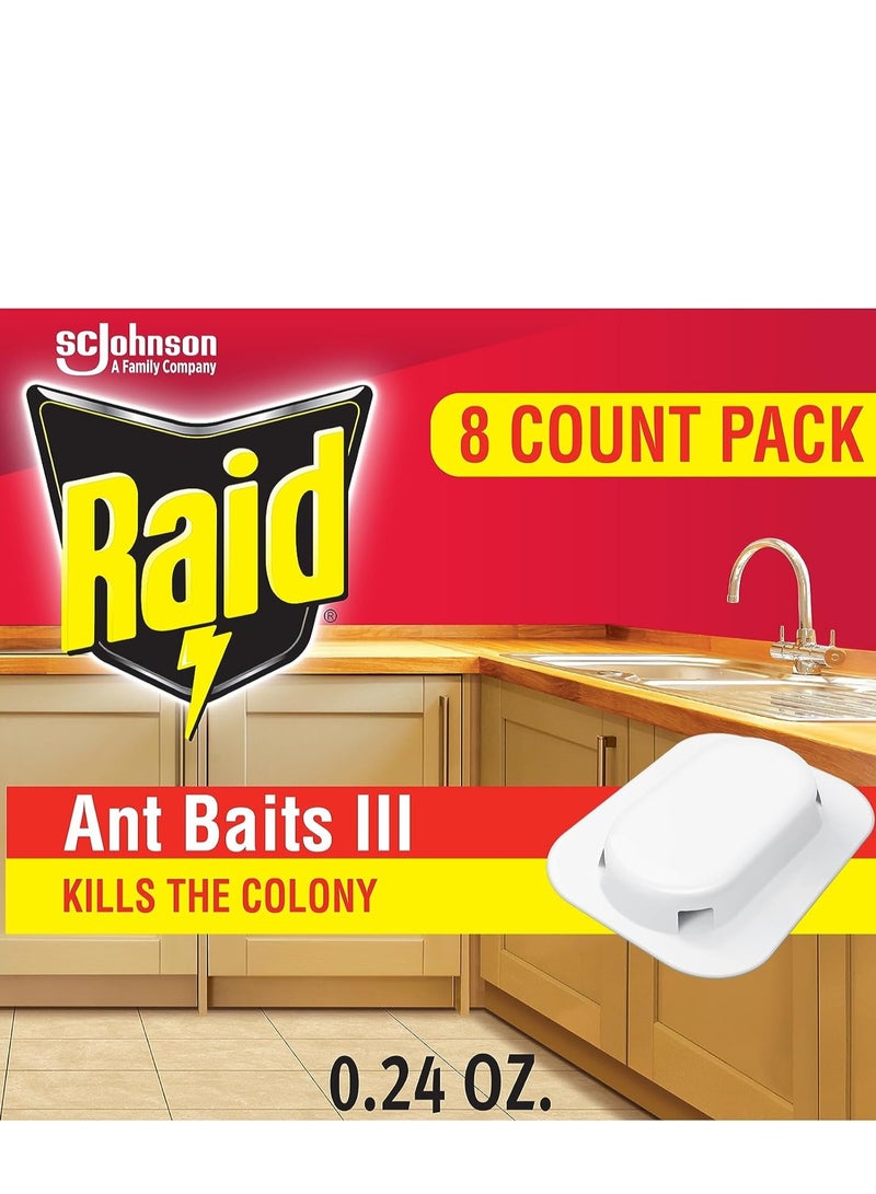 Raid Ant Killer Baits, Child Resistant Bug Killer for Indoor Home Use, 0.24 Oz, 8 Count - Image 1