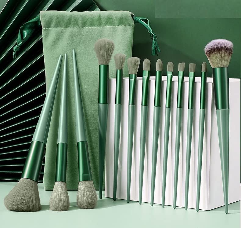 Calyrex Foundation Makeup Brush Set Kit 13 Pcs Premium Synthetic Kabuki Eye Shadows Make Up Brushes Eyeliner Brushes Blending Face Powder Blush Cosmetics Brushes Tool Kit Compatible - Image 1