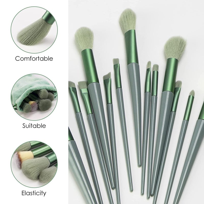 Calyrex Foundation Makeup Brush Set Kit 13 Pcs Premium Synthetic Kabuki Eye Shadows Make Up Brushes Eyeliner Brushes Blending Face Powder Blush Cosmetics Brushes Tool Kit Compatible - Image 2