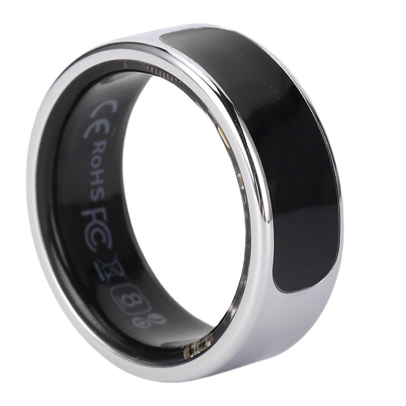 Smart Ring: Size 10 Silver, IP68 Waterproof, HD Touch Display - App Activity Sleep Tracking, Hands-Free Gesture Control for Fitness Enthusiasts, Daily Wear - Image 4