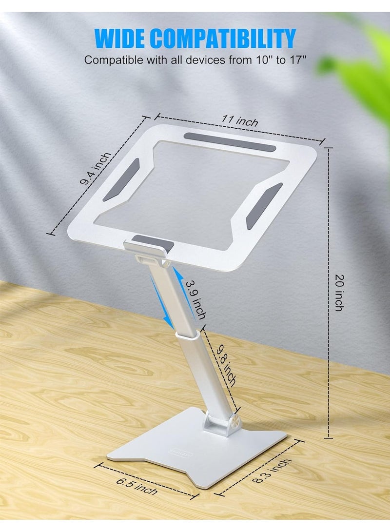 Adjustable Aluminum Laptop Stand Ergonomic Desk Riser for Stable Support, Ideal for Standing Desks, Compatible with Laptop Notebook MacBook Air Pro - Image 2