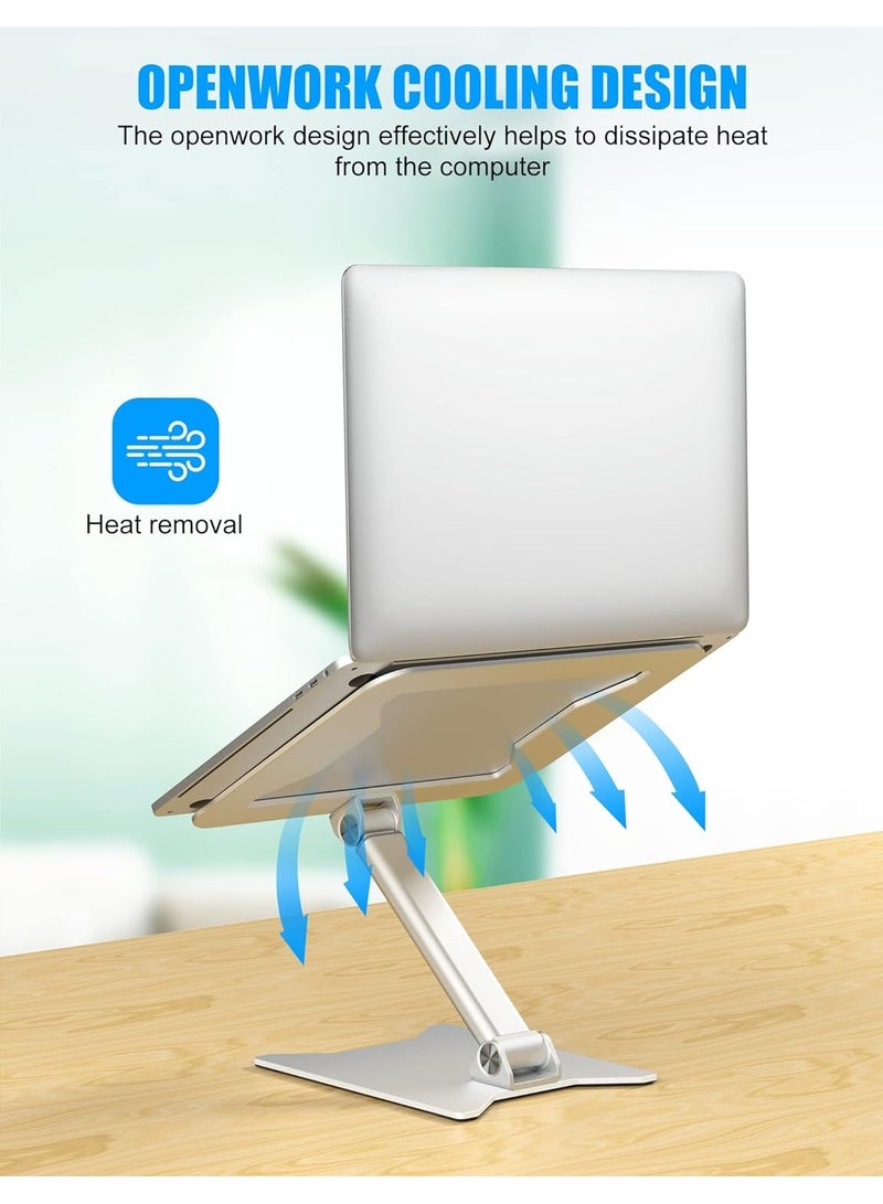 Adjustable Aluminum Laptop Stand Ergonomic Desk Riser for Stable Support, Ideal for Standing Desks, Compatible with Laptop Notebook MacBook Air Pro - Image 4