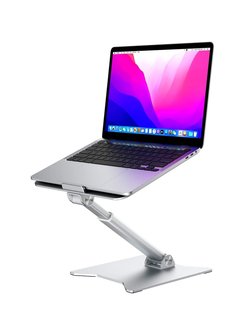 Adjustable Aluminum Laptop Stand Ergonomic Desk Riser for Stable Support, Ideal for Standing Desks, Compatible with Laptop Notebook MacBook Air Pro - Image 1
