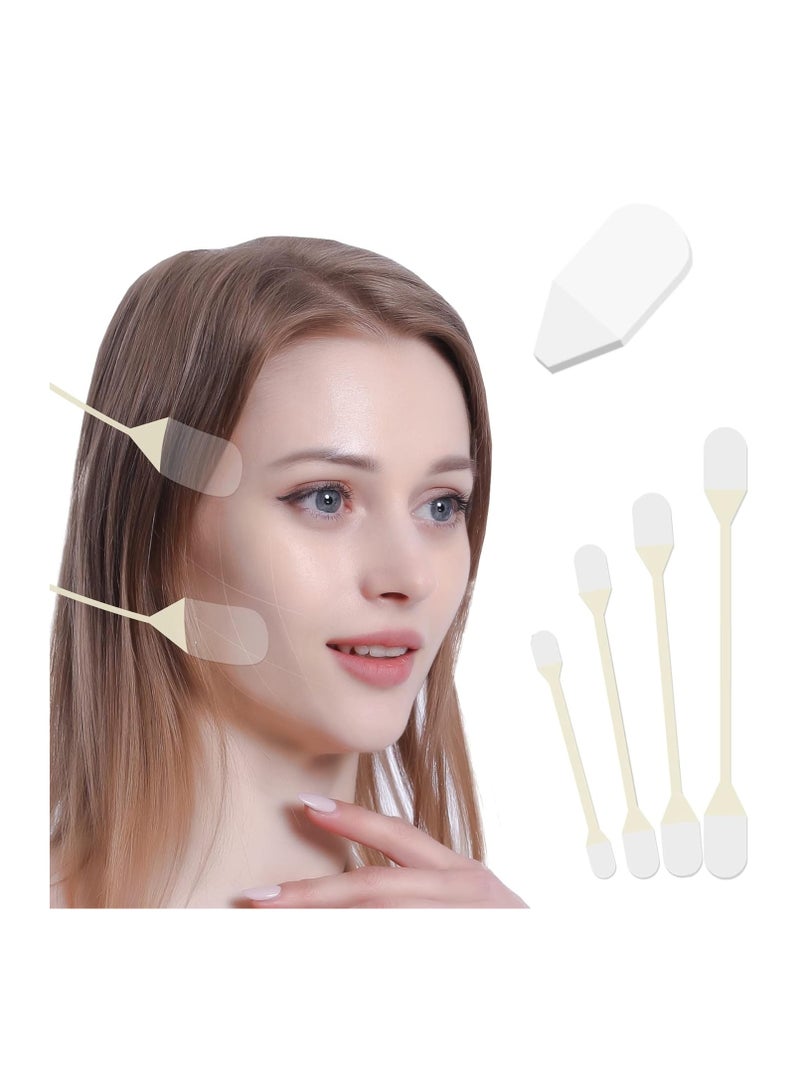 cyleto Face Lifting Tape, Ultra-thin Invisible Face Lift Sticker Face Tape for Instant Face, Hiding Facial Neck Wrinkles V-face Tightening Lifting Saggy Skin 4 Bands 20 Tapes - Image 1