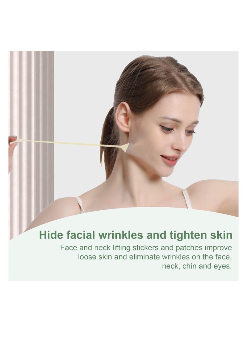 cyleto Face Lifting Tape, Ultra-thin Invisible Face Lift Sticker Face Tape for Instant Face, Hiding Facial Neck Wrinkles V-face Tightening Lifting Saggy Skin 4 Bands 20 Tapes - Image 5