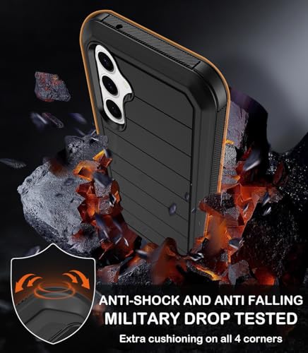 KECAI for Samsung Galaxy S24 Plus Case with Belt Clip Holster & Kickstand,Built-in Screen Protector,Heavy Duty Shockproof Drop Protection Military Grade Full Body Rugged Phone Cover (6.7") (Black) - Image 4