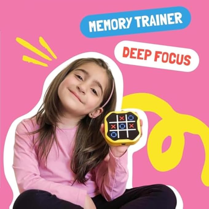 3-IN-1 ELECTRONIC TIC TAC TOE GAME, HANDHELD DIGITAL BOLT GAME WITH SILENT MODE, FUN LEARNING TOY & PORTABLE GIFT FOR KIDS AND ADULTS (PINK) - Image 5