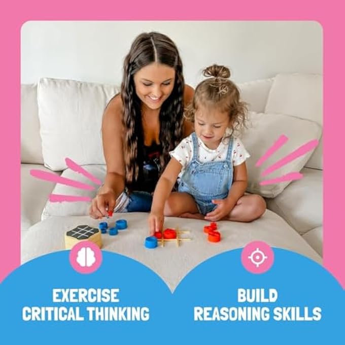3-IN-1 ELECTRONIC TIC TAC TOE GAME, HANDHELD DIGITAL BOLT GAME WITH SILENT MODE, FUN LEARNING TOY & PORTABLE GIFT FOR KIDS AND ADULTS (PINK) - Image 3