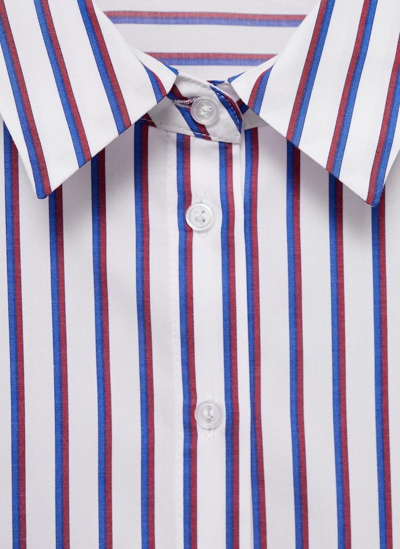 MANGO Striped Cropped Shirt  - Image 5