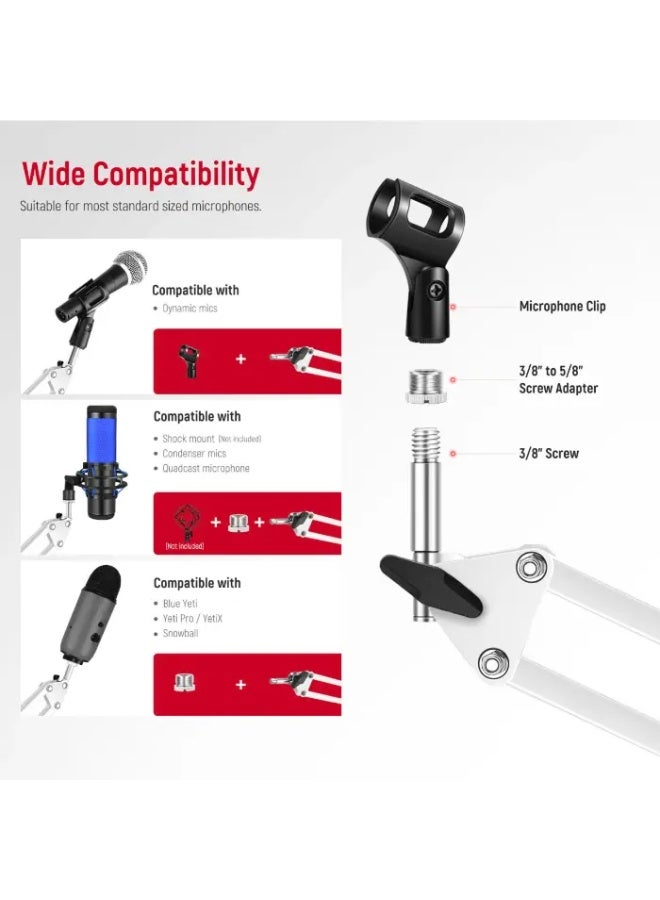 FX Studio Adjustable Microphone Stand with Table Clamp - NB35 - Image 2