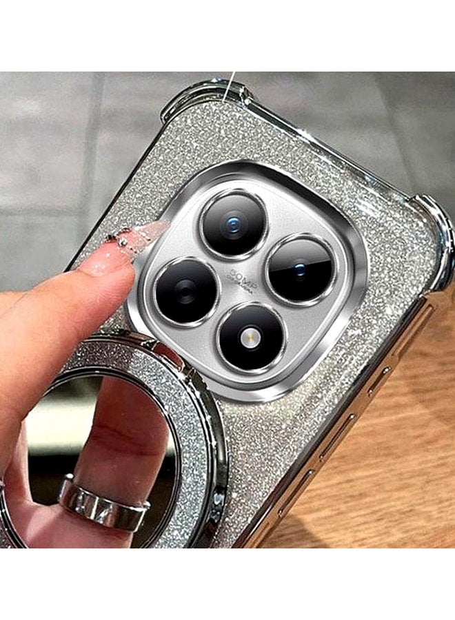 Magnetic Glitter for Xiaomi Redmi Note 15 Case，Camera Lens Protector，Sparkly Stand，Makeup Mirror，Support Wireless Charging， Luxury Gradient Shockproof Xiaomi Redmi Note 15 5G Cover - Image 3
