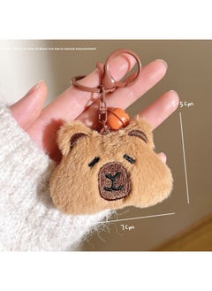 Generic Creative Gifts Do Activities Doll Key Chain Pendant Plush Cute Cartoon Backpack Pendant Night Market Stall-Specifications:Kapibala  - Image 1