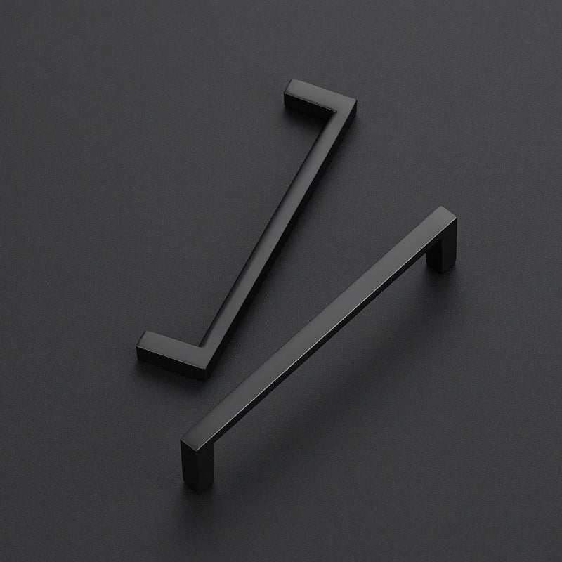 Ravinte 30 Pack Matte Black Cabinet Pulls, 5 Inch (128mm) Hole Center Slim Kitchen Handles, Square Drawer Pulls for Cabinets & Cupboards, Hardware - Image 2