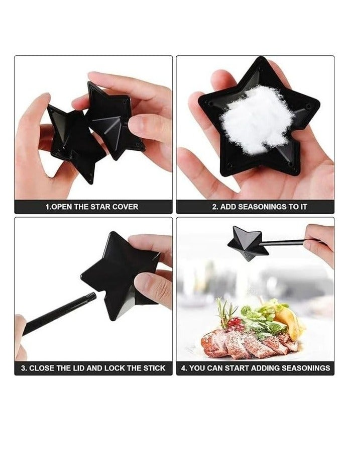 هزازات الملح السحرية مكونة من قطعتين من هزازات الملح والفلفل والصولجانات السحرية على شكل نجمة خماسية، وإكسسوارات المطبخ المصممة لتكون الإضافة المثالية لتجربة تناول الطعام الخاصة بك - Image 5