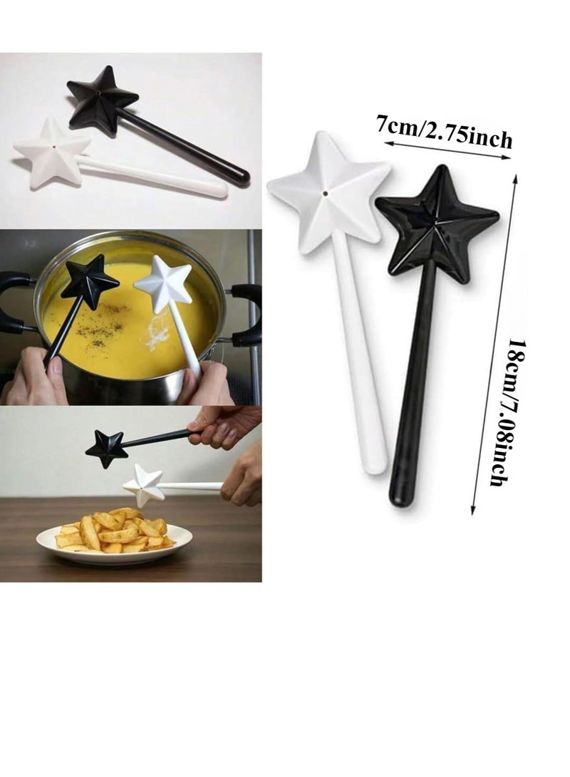 هزازات الملح السحرية مكونة من قطعتين من هزازات الملح والفلفل والصولجانات السحرية على شكل نجمة خماسية، وإكسسوارات المطبخ المصممة لتكون الإضافة المثالية لتجربة تناول الطعام الخاصة بك - Image 2