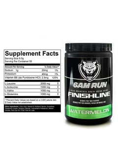 6AM Run Finishline; Bcaa Powder Amino Energy; Post Run Recovery Drink; Branch Chain Amino Acids Powder; Heal And Recovery Powder; Keto Post Workout Powder; Watermelon Bcaa Powder; 50 Scoops  - Image 3