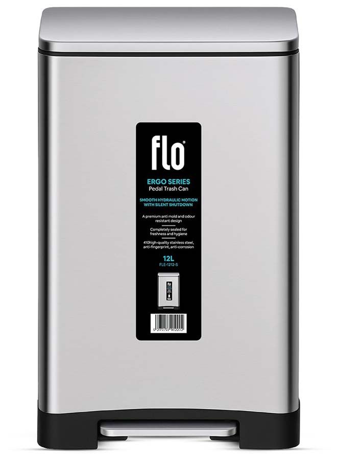 سلة مهملات - إيرغو ستيل مطفي 12 لتر