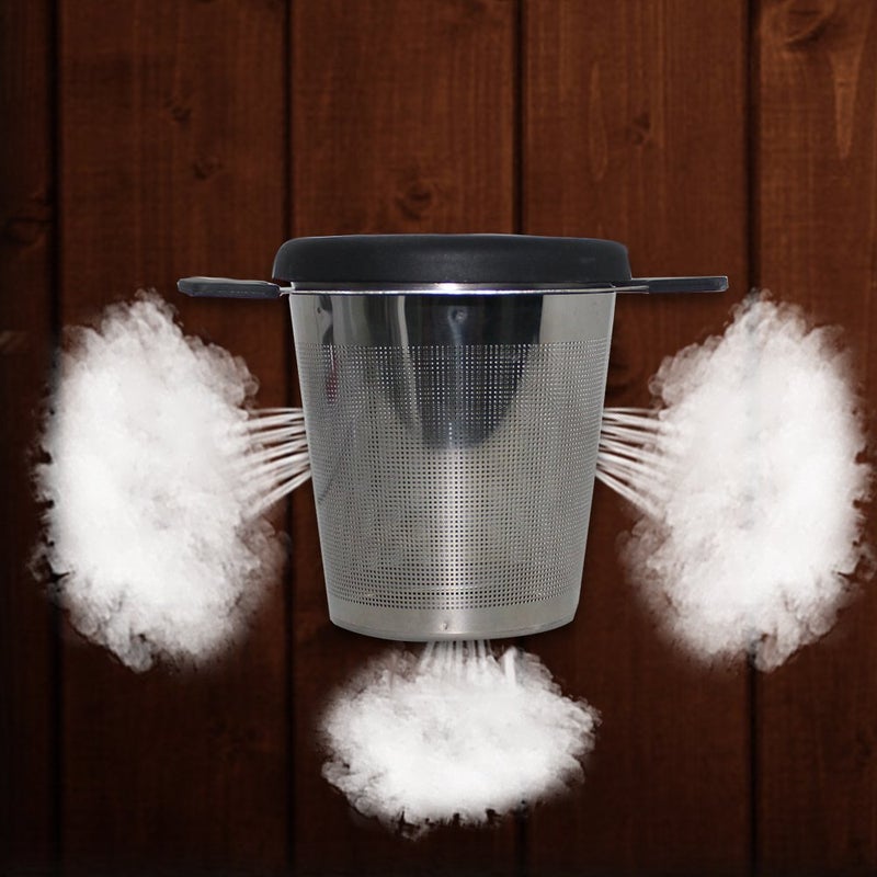 SourceTon 18/8 Stainless Steel Tea Infuser with Large Capacity & Perfect Size Double Handles, SourceTon Loose Leaf Tea Mesh Strainer for Hanging on Teapots, Mugs, Cups to Steep Tea with Lid, Pack of 2 sets - Image 5