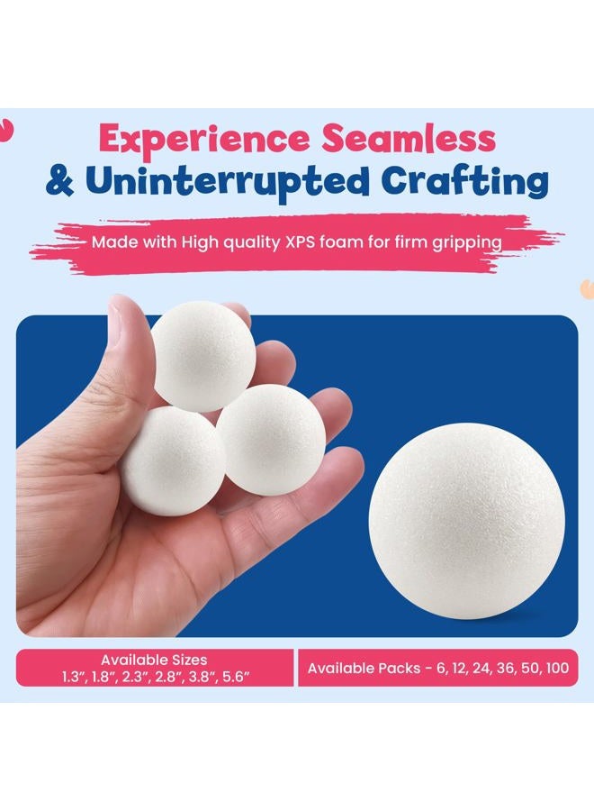 Hygloss Products White Styrofoam Balls for Arts and Crafts – 2 Inch, 12 Pack - Image 5