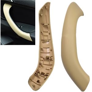 Kakulkomen Car Inner Door Panel Handle Pull Outer Cover Trim Replacement Compatible with BMW X1 X2 F48 F49 F39 2016-2020 (Beige-2PCS) - Image 2