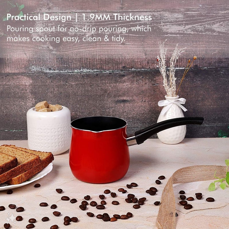 Turkish Coffee Maker Pot 19cm Non-Stick | Coffee Warmer With Heat Insulation Handle | Turkish Coffee Pot - Image 3