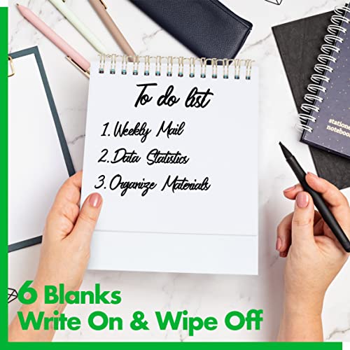Gethelud 40 Pages Funny Desk Sign, Desktop Flip Book 34 Different Fun and Flip-Over Messages Plus 6 Pages Erasable Blank Cards for Office Gifts Desk Accessories - Image 3