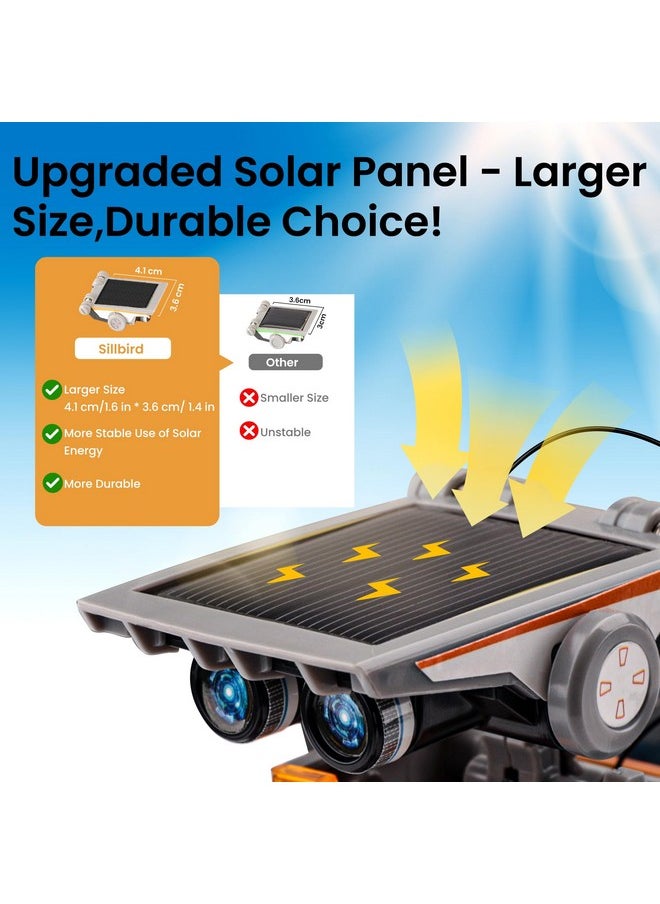Sillbird Sillbird STEM 12-in-1 Education Solar Robot Toys for Boys Ages 8-13, DIY Building Science Experiment Kit Birthday Gifts for Kids 8 9 10 11 12 13 Years Old, Solar Powered by The Sun  - Image 5