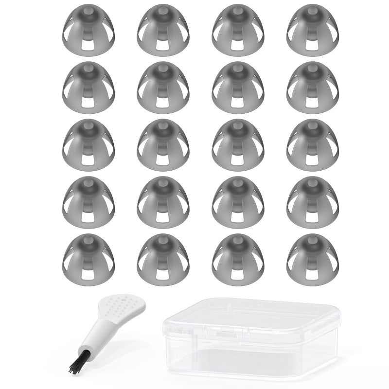 MicroEar Resound Compatible Hearing Aid Domes Open Smokey Ear Tips Replacement 6mm (Small 20pcs Pack) - Image 1