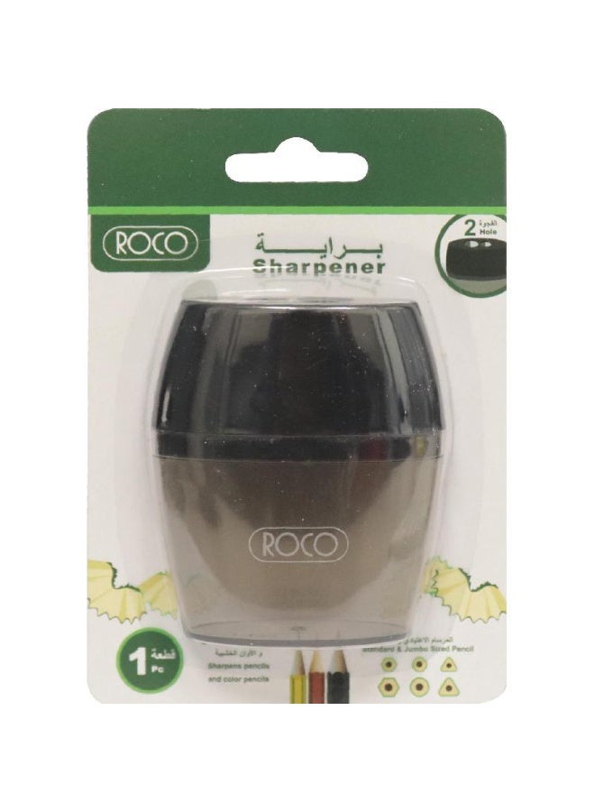 Roco Pocket Sharpener (2 Holes-Black) - Image 1