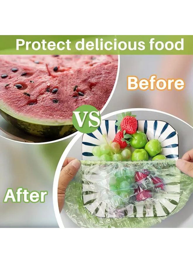 Tricolor Reusable Plastic Bowl Covers 3 Pack Elastic Stretch Fit For Food Storage - Image 5