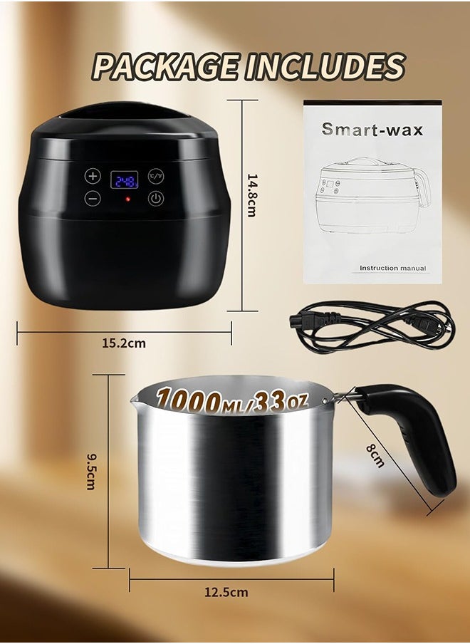 Garlo Wax Melter for Candle Making, 1L Candle Wax Melting Pot, 200W Candle Making Kit with Touch Screen Digital Temperature Display, with Aluminum Pour Spout Pot, DIY Starter Candle Making Supplies  - Image 4