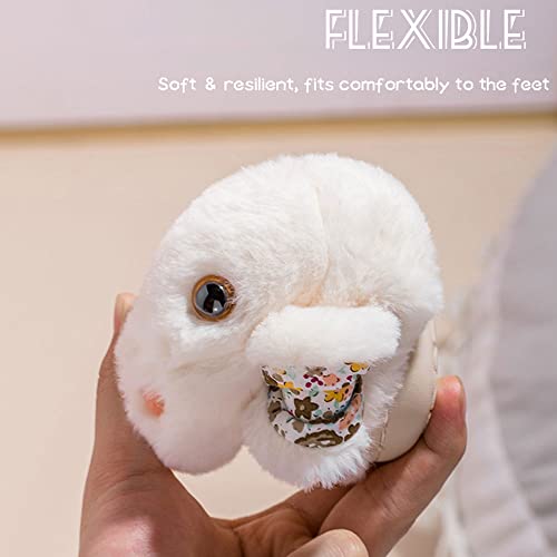 Fadezar Toddler Slippers Girl Boy House Slipper Kids Rabbit Winter Slipper Warm Bunny Slippers Soft Plush Indoor Girls Boys Slipper Cover Heel White 8-9 toddler CN 160 - Image 5