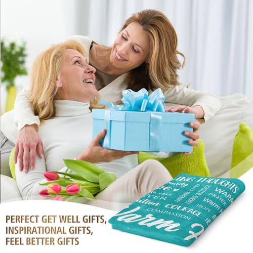 Afterprints Warm Hugs Healing Blanket Get Well Gifts for Women Men Cancer Care Thinking of You Gift Sympathy Inspirational Blankets Soft Throw Blanket 50x60 - Image 3
