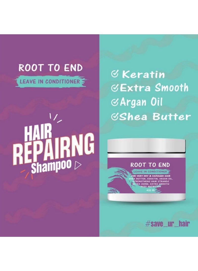 ROOT TO END - Root To End Conditioner for Dry & Damaged Hair – Nourishing & Repairing Formula – Restores Softness and Strength – 400ml - Image 1