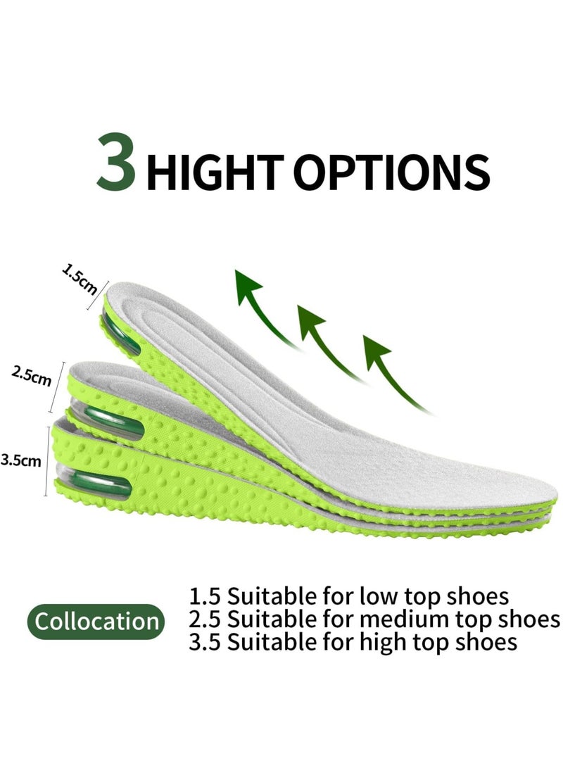 GUDOO زيادة الطول باطن الأحذية وسادة هوائية باطن أحذية عالي إدراج كعب للرجال والنساء وسادة كعب امتصاص الصدمات تخفيف آلام القدم - Image 5