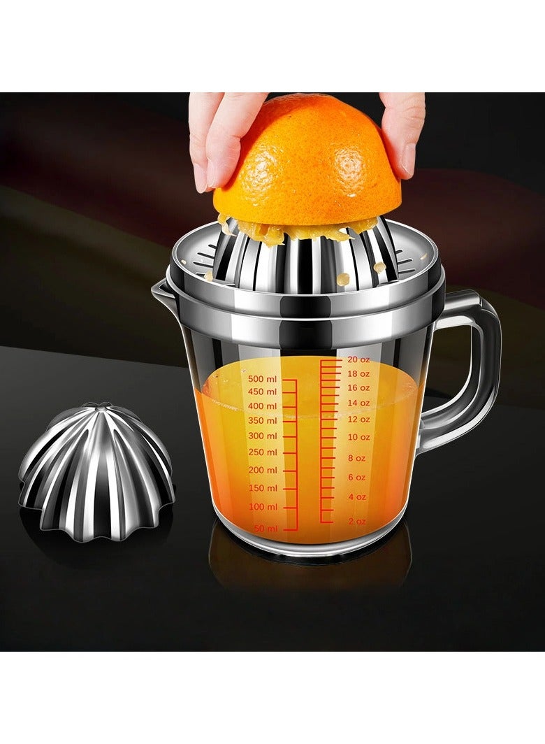 general Stainless steel manual juicer cup home orange juicer thickened glass juicer lemon juicer - Image 1