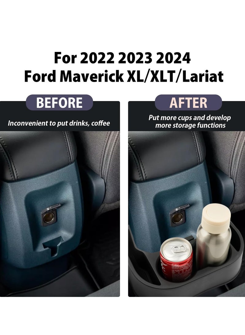 Excefore Cup Holder Insert for 2024 Ford Maverick, Cup Holder Expander and Organizer, Compatible with 2022-2024 Ford Maverick, Water Bottle Expander Drink Holders, Accessories for Rear Seat Cup Holders - Image 2