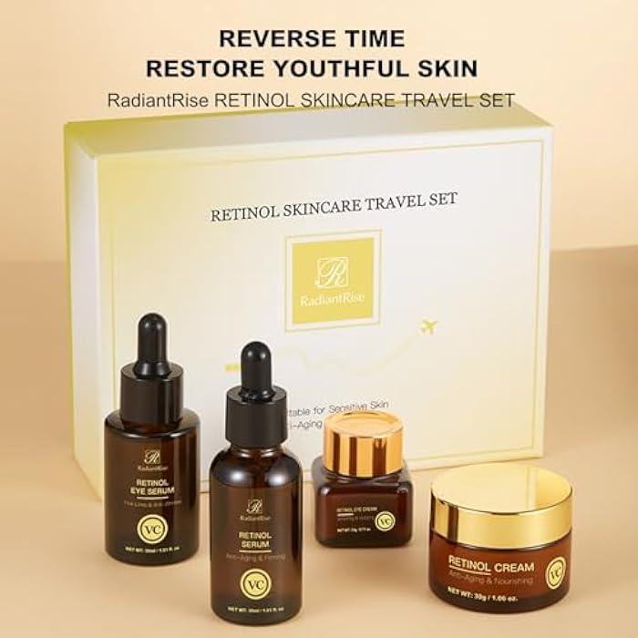 OKADY مجموعة العناية بالبشرة بالسيروم - مجموعة العناية بالوجه الصغيرة، مجموعة العناية بالبشرة للسفر مع الإكسير، الكريم وعلاج العين | روتين مرطب مضاد للشيخوخة، هدايا العناية بالبشرة جاهزة للعطلة - Image 5